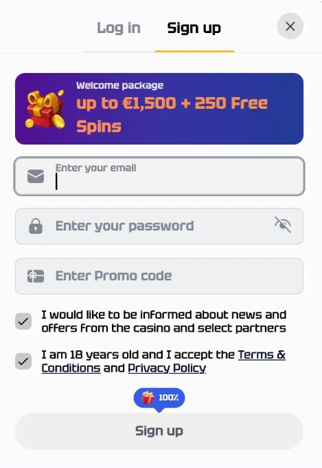 R2PBet sign up and login on mobile